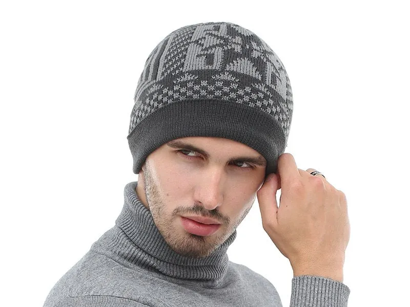 2 Piece Winter Knitted Beanie and Scarf