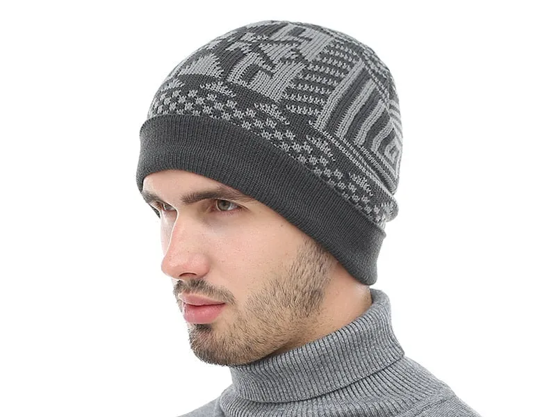 2 Piece Winter Knitted Beanie and Scarf