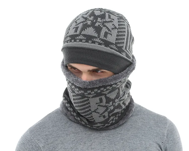 2 Piece Winter Knitted Beanie and Scarf