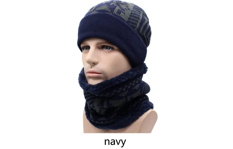 2 Piece Winter Knitted Beanie and Scarf