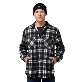 2 x Mens Hard Yakka Legends Sherpa Fleece Jacket Shirt Black/Grey   Free Beanie