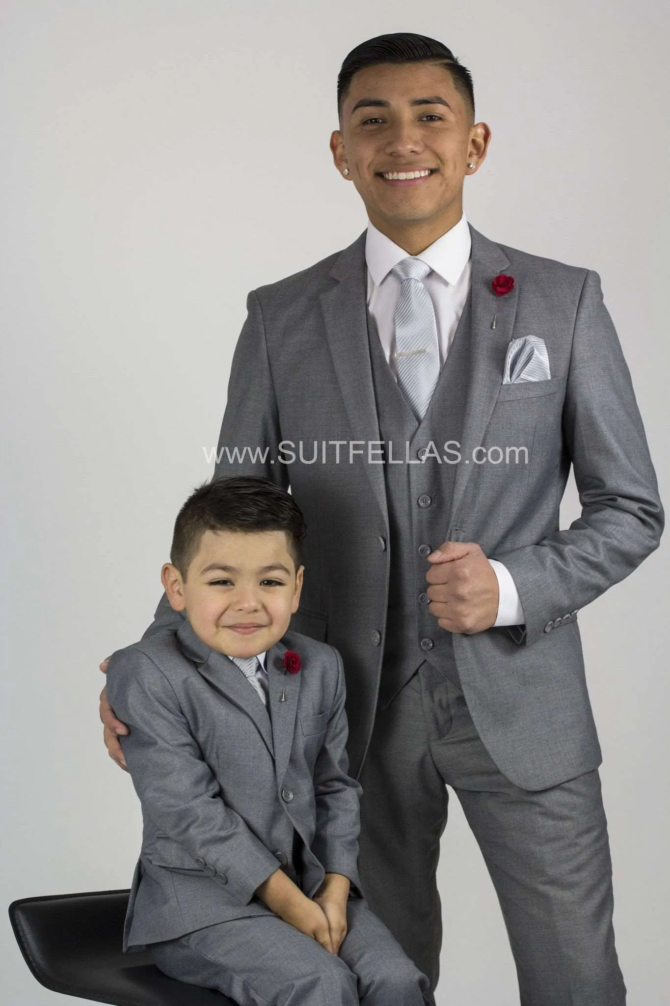 5 piece HUSKY Kid's Suit Light Grey HUSKY-4030