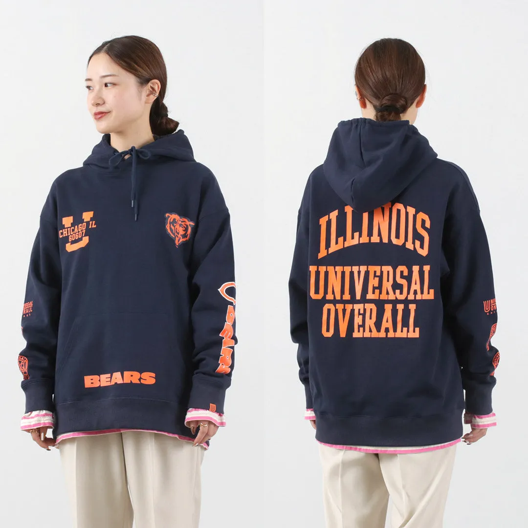 【50％OFF】UNIVERSAL OVERALL（ユニバーサルオーバーオール） CHICAGO BEARS×UNIVERSAL OVERALL スウェット フーディー