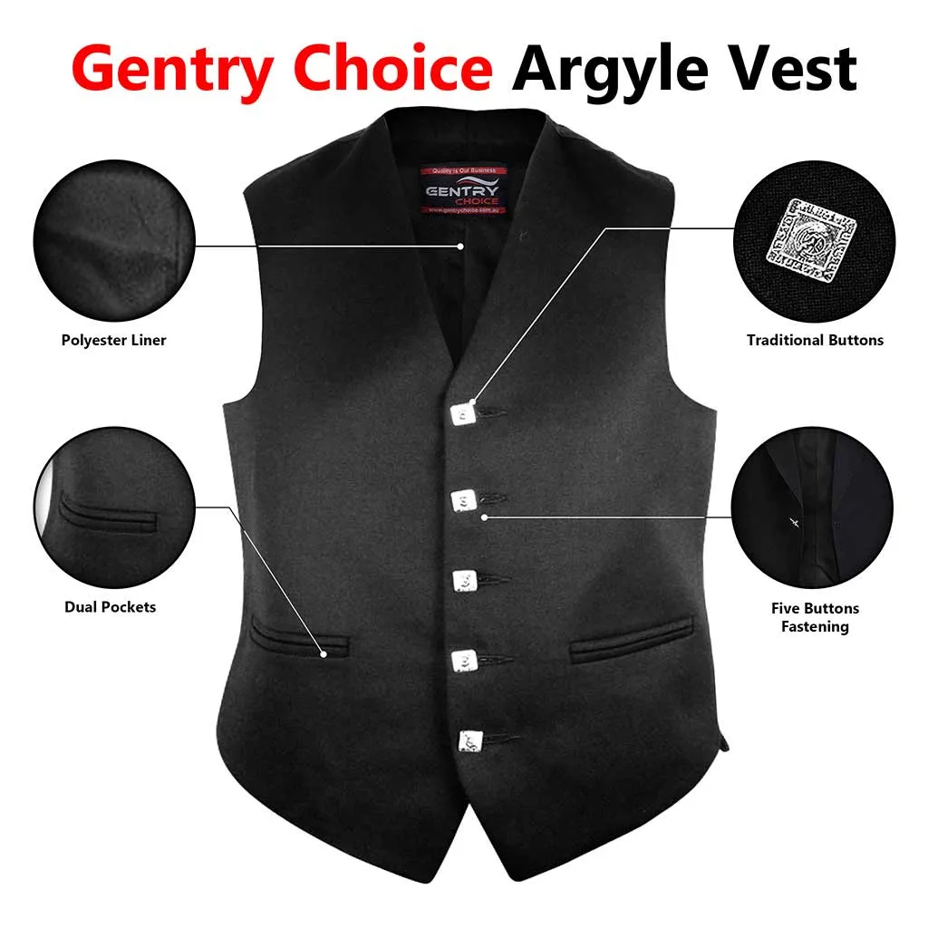 Argyle Jacket & Vest Black