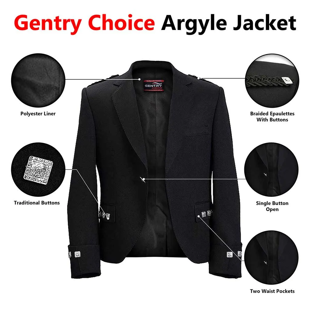 Argyle Jacket & Vest Black