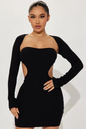 Ashia Cut Out Mini Dress - Black