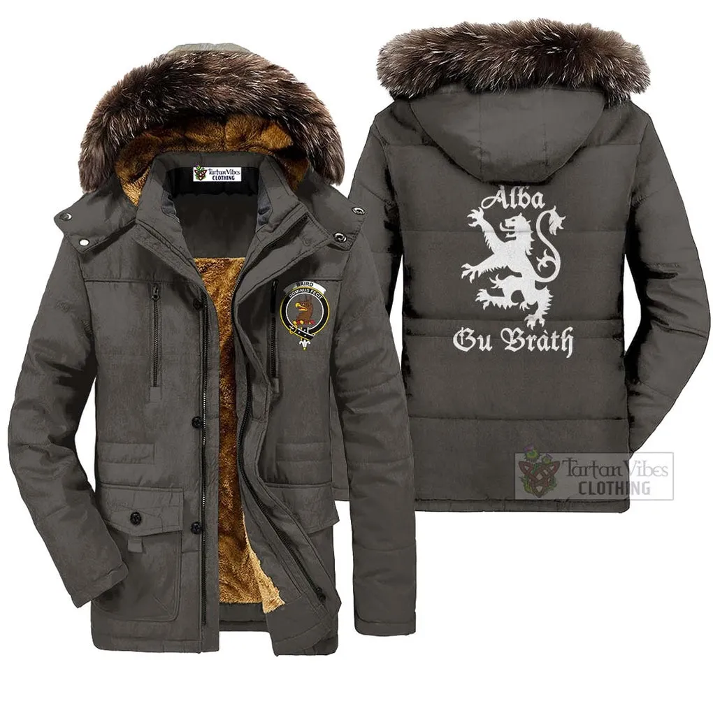 Baird Family Crest Parka Jacket Lion Rampant Alba Gu Brath Style