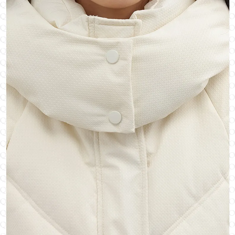 Bellows Pocket Mid-Length Puffa Hooded Parka