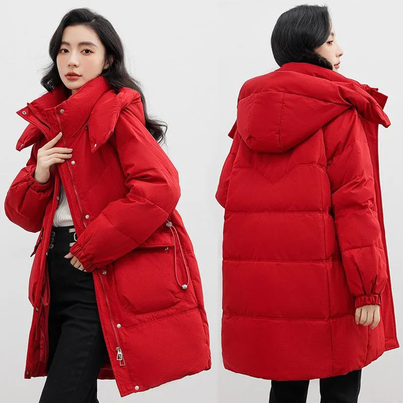 Bellows Pocket Mid-Length Puffa Hooded Parka