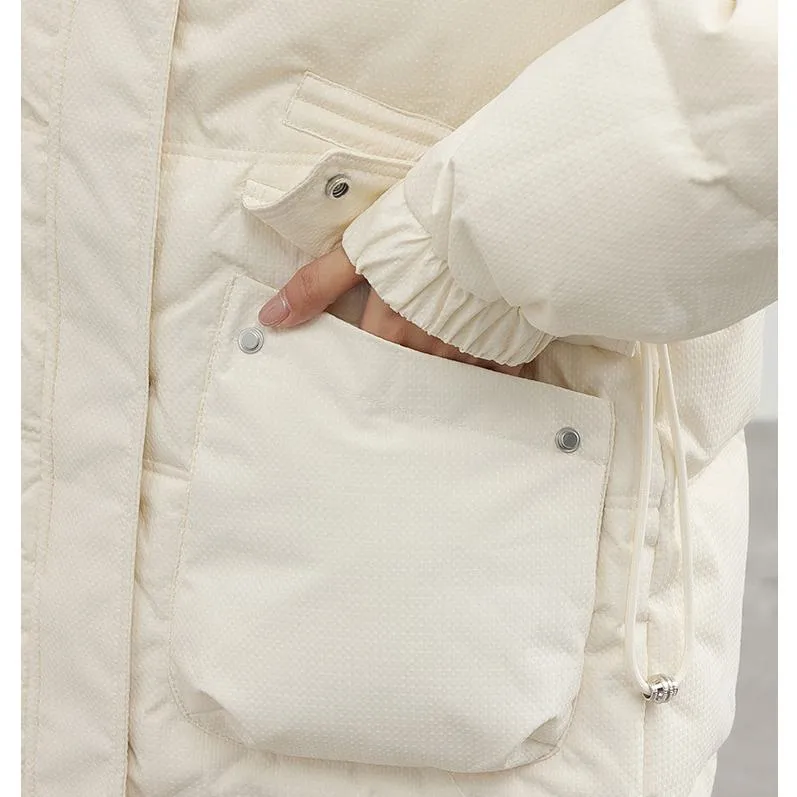 Bellows Pocket Mid-Length Puffa Hooded Parka