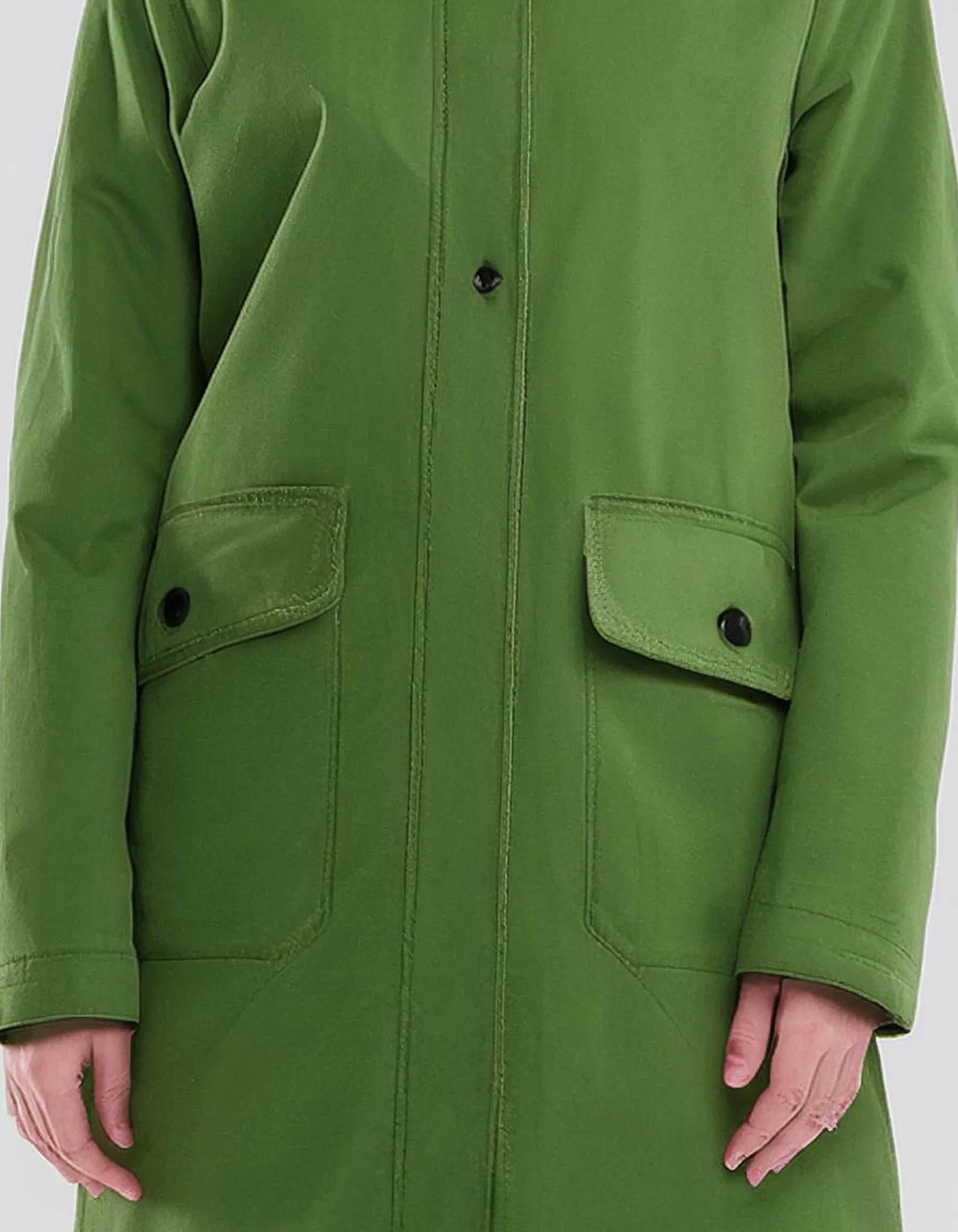 Bright Green Warm Winter Parka with Hood