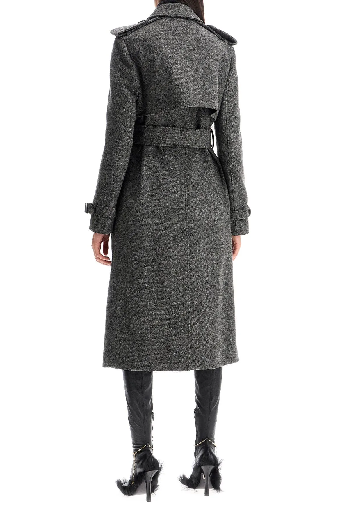 Burberry Double-Breasted Wool Trench Coat
