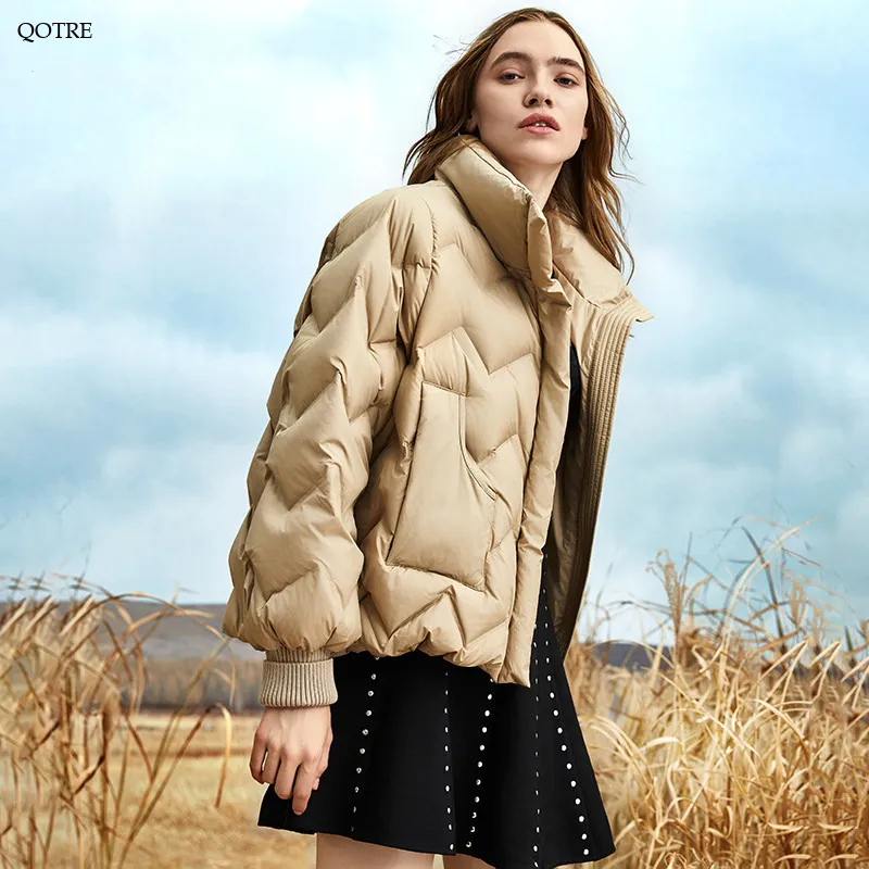 Cropped Puffa Quilted Down Jacket