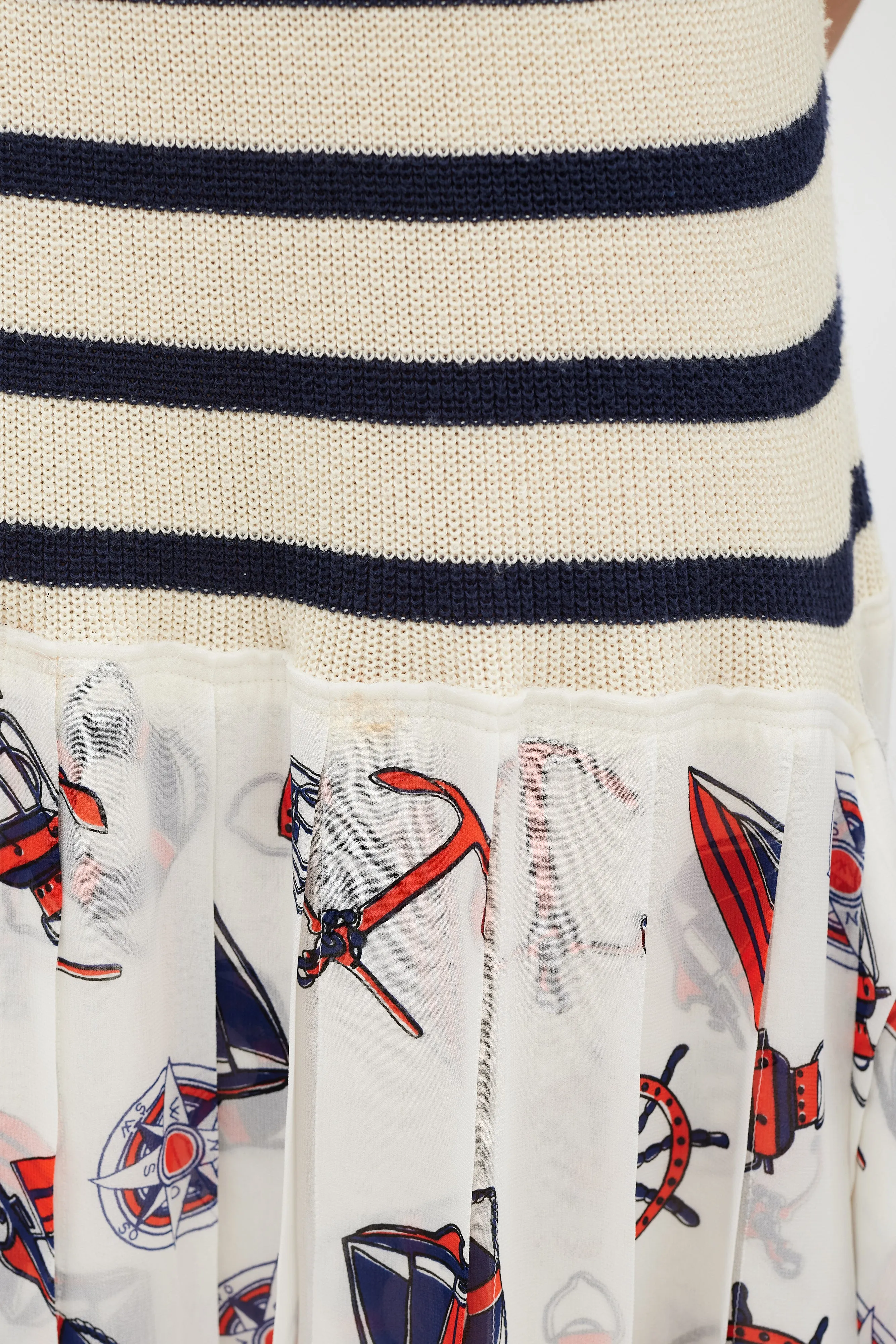 Fall 2010 Multicolour Knit & Nautical Printed Dress