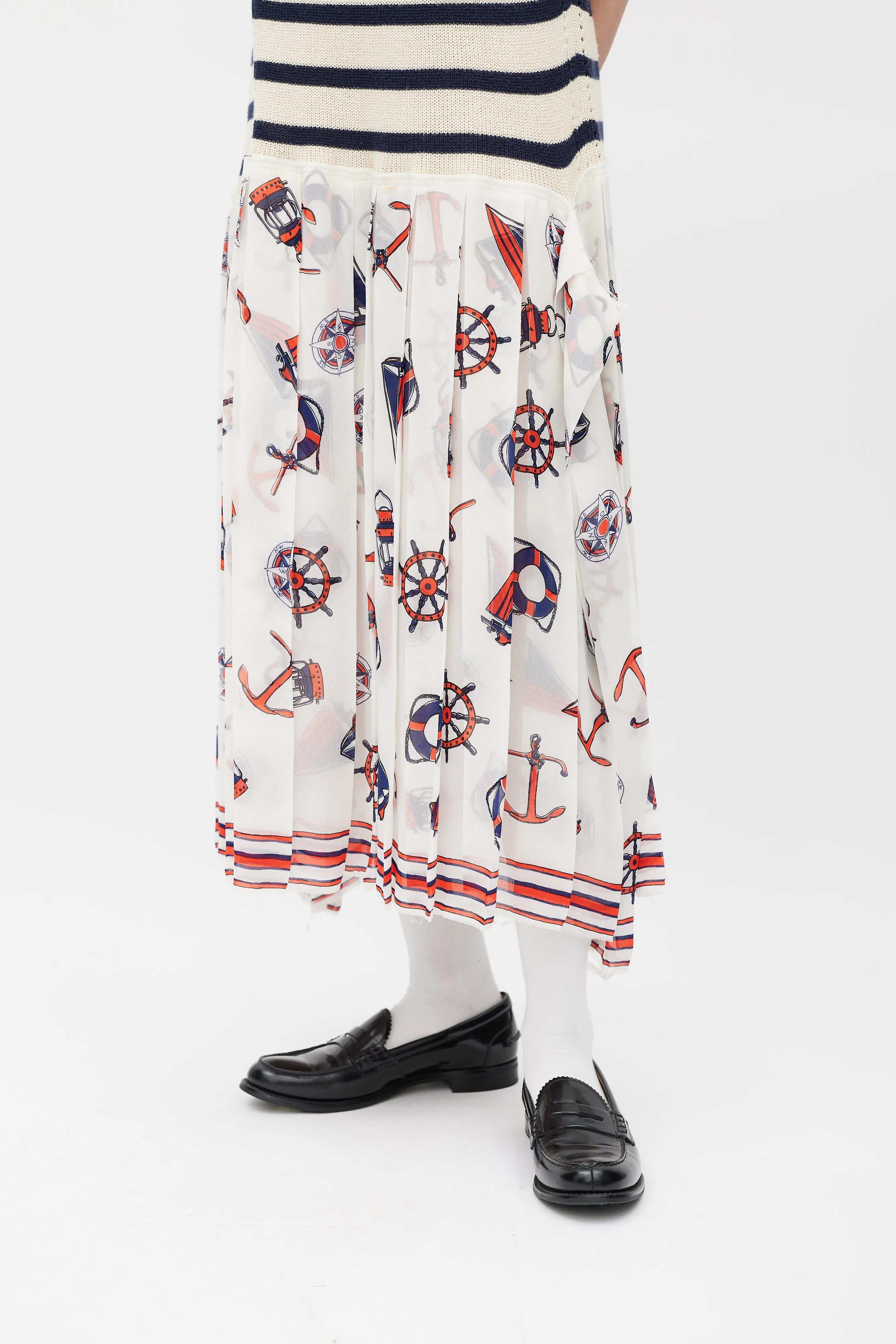 Fall 2010 Multicolour Knit & Nautical Printed Dress