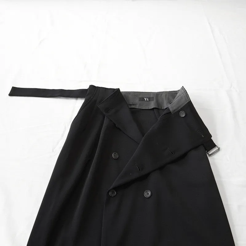 gabardine trench skirt