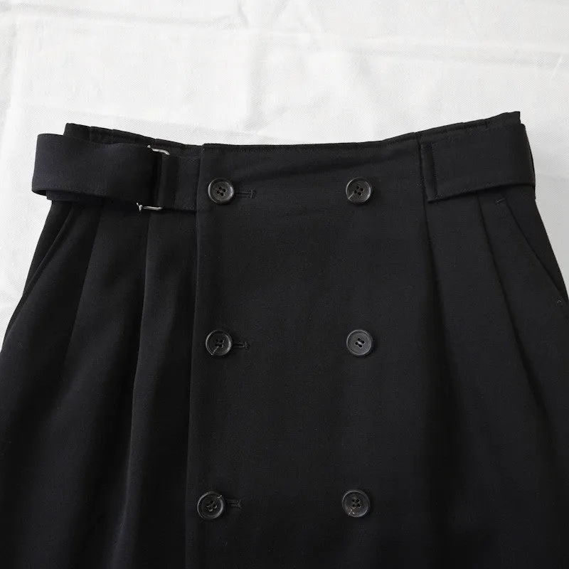 gabardine trench skirt