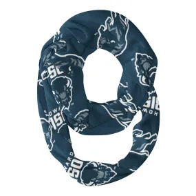 Howard Bison Repeat Logo Game Day Collegiate Women Light Weight Ultra Soft Infinity Scarf by Vive La Fete