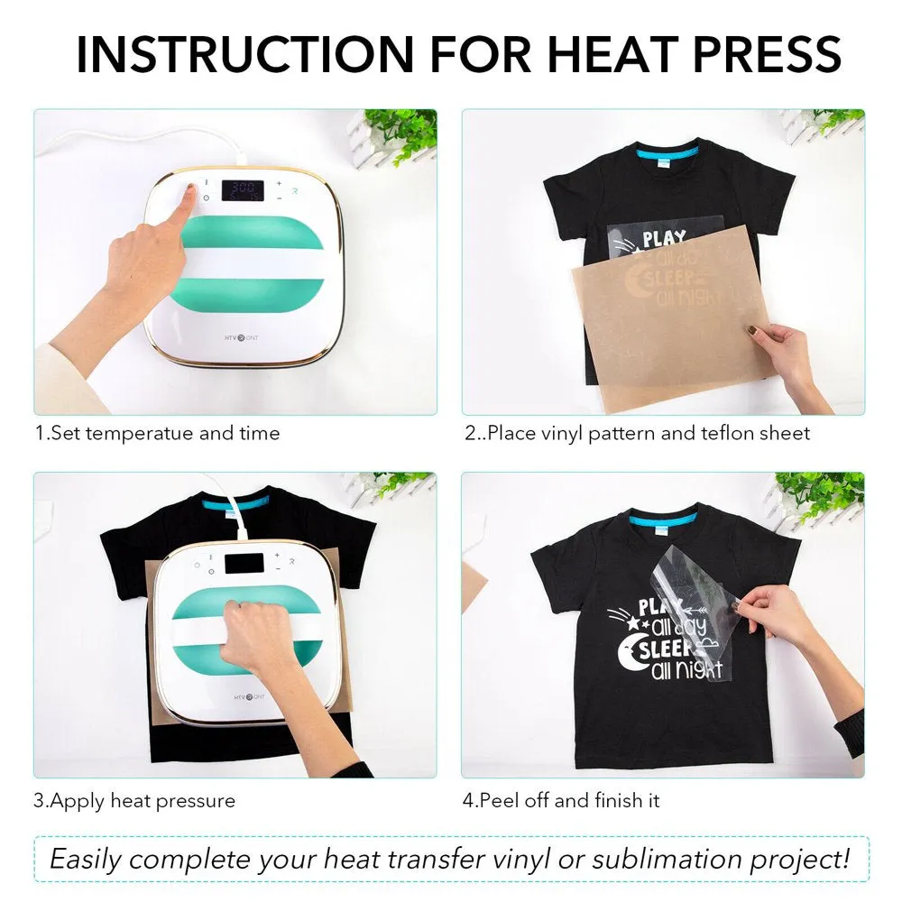 HTVRONT 15X15In Auto Heat Press Machine 10X10In Heat Press Machine Vinyl Cutting Machine