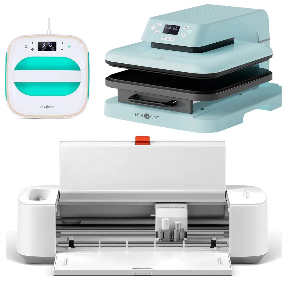HTVRONT 15X15In Auto Heat Press Machine 10X10In Heat Press Machine Vinyl Cutting Machine