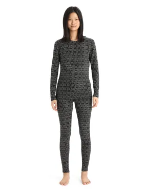 Ice Breaker Women's Merino 250 Vertex Long Sleeve Crew Thermal Top Alpine Geo