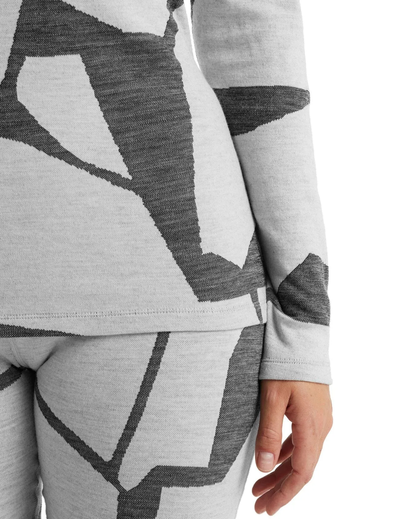 Ice Breaker Women's Merino 250 Vertex Long Sleeve Crew Thermal Top Fractured Landscapes
