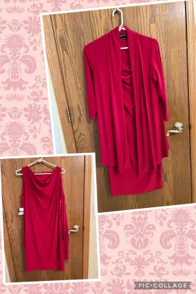 Jones New York sz 6 red sleeveless dress w/ - size Clothes S