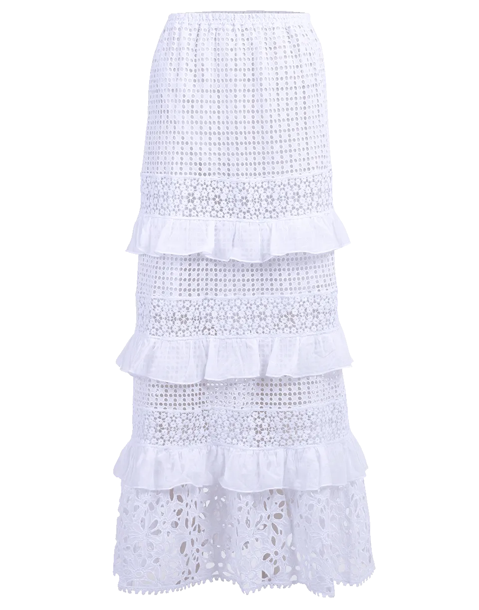 Long Ruffle Cesena Skirt
