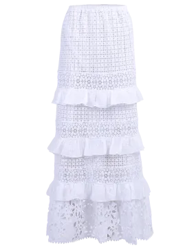 Long Ruffle Cesena Skirt