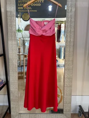 Lucca Strapless Pink and Red Dress Ks Boutique