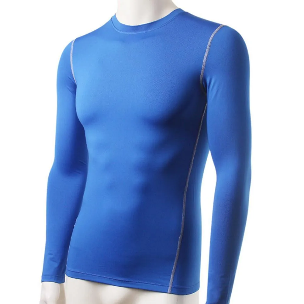 Men Plush Base Layer Long Sleeve Thermal T Shirt