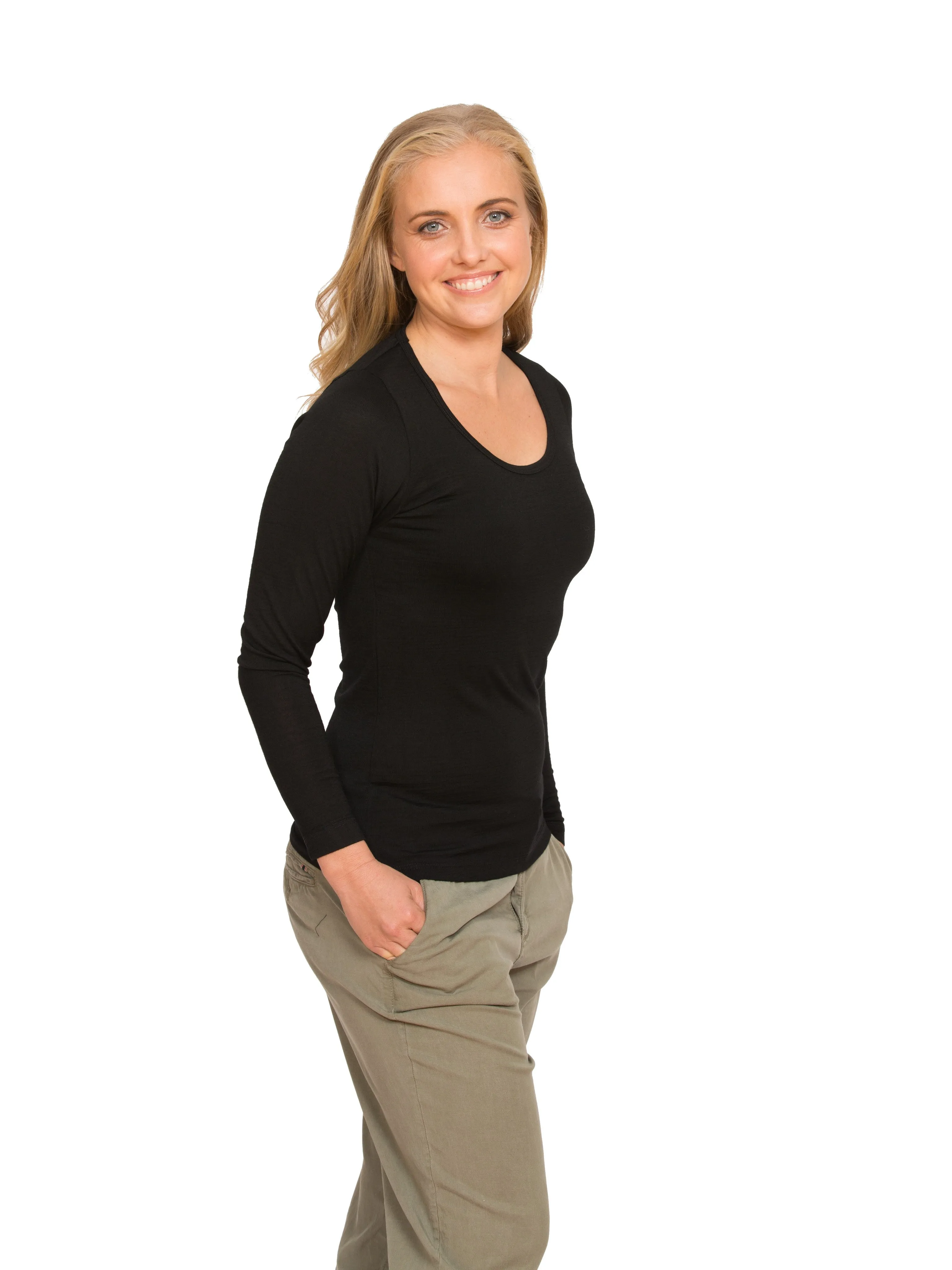 Merino Scoop Neck Top