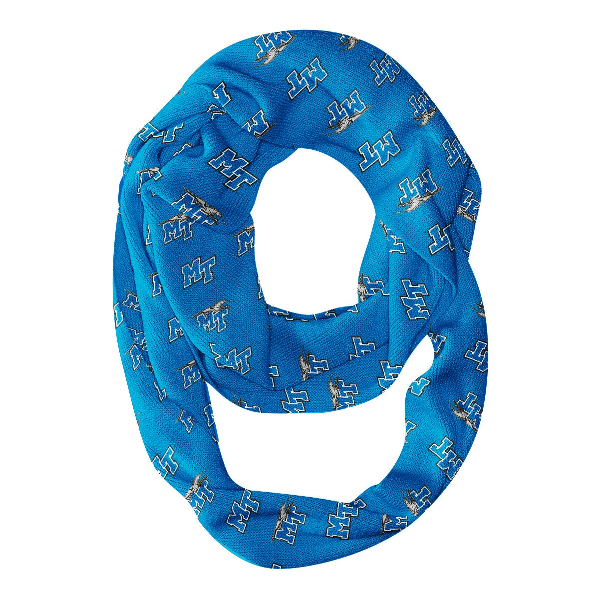 Middle Tennessee Print Blue Infinity Scarf by Vive La Fete