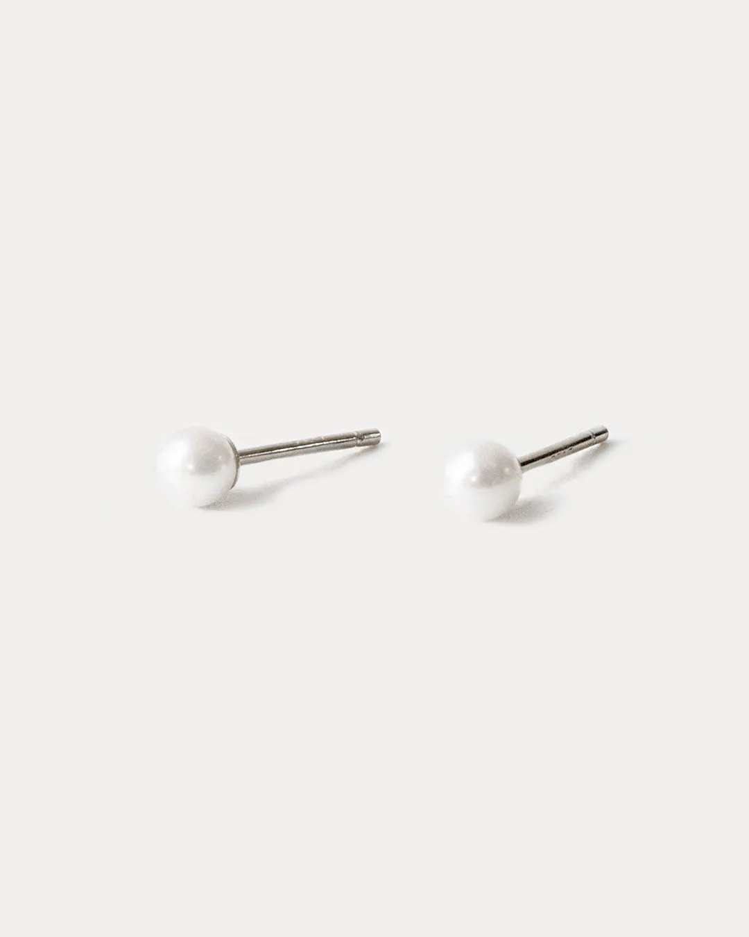 Petite Pearl Studs - Silver