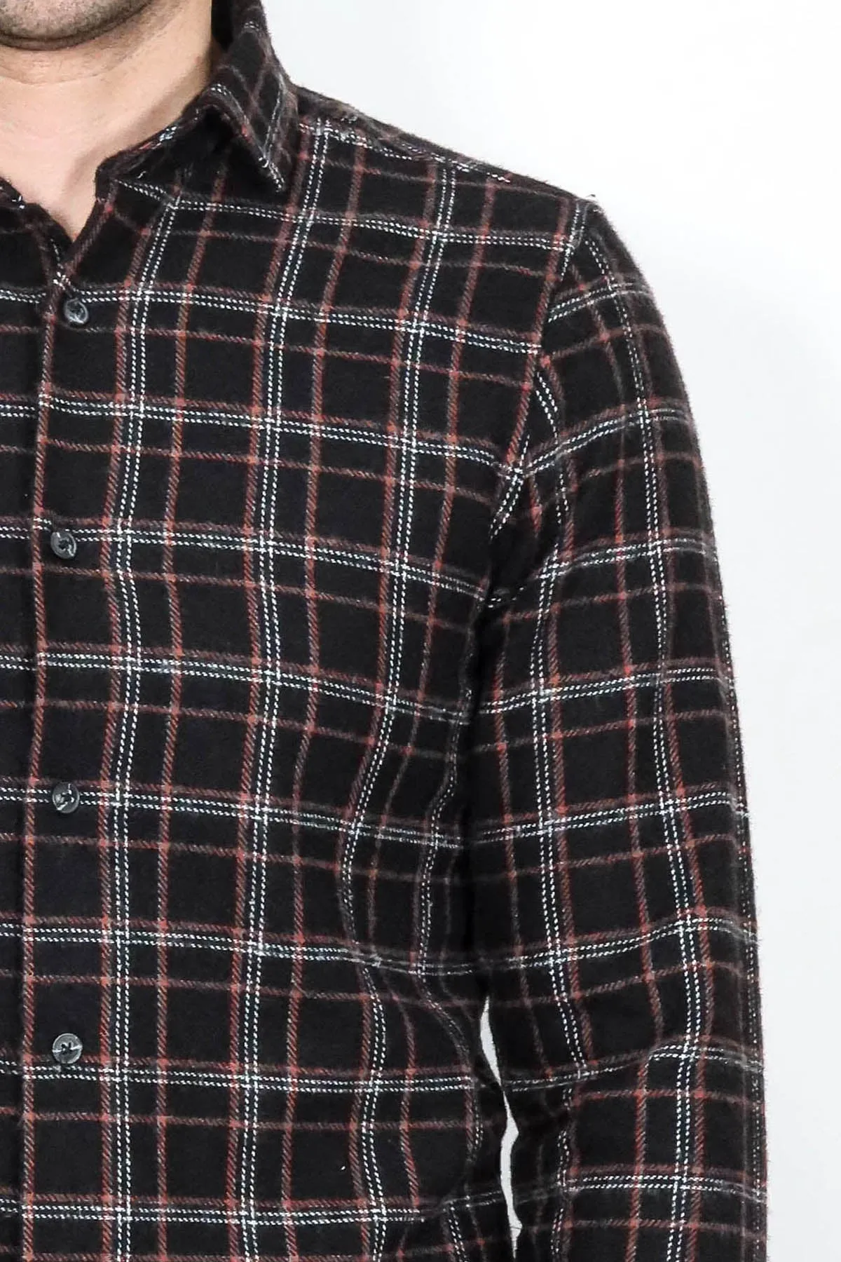 Plaid Black Men Lumberjack Shirt - Wessi