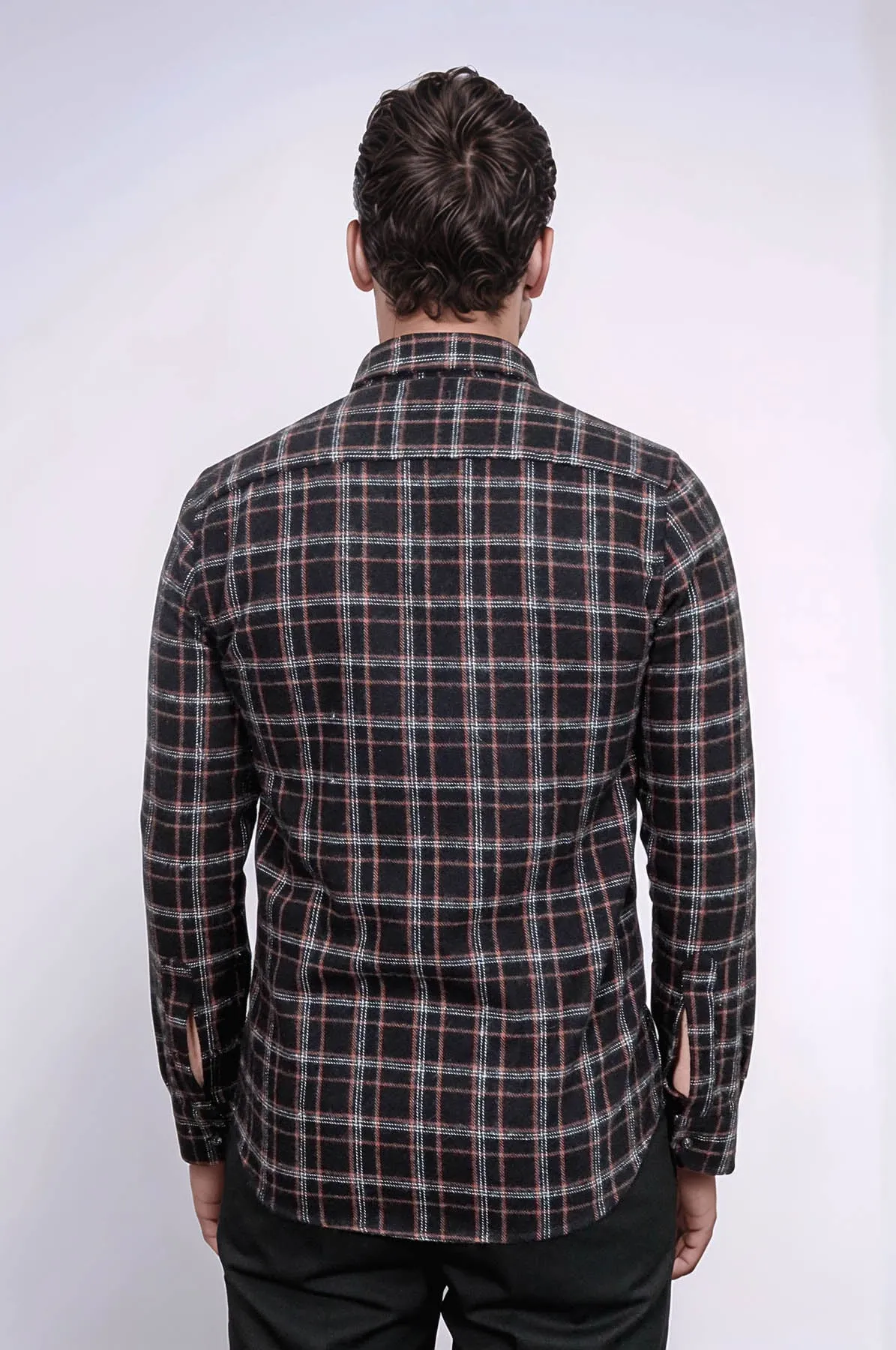 Plaid Black Men Lumberjack Shirt - Wessi