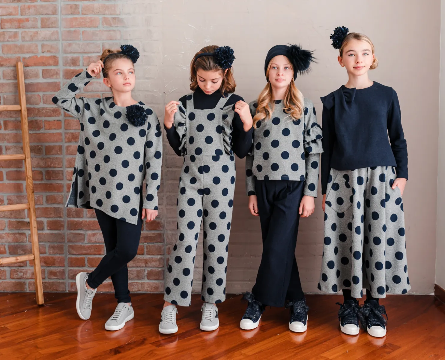 PolkaDot Overall Set