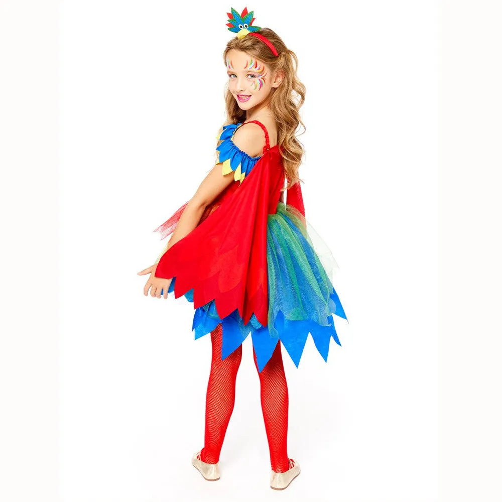 Pretty Parrot Dress with Wings and Headband