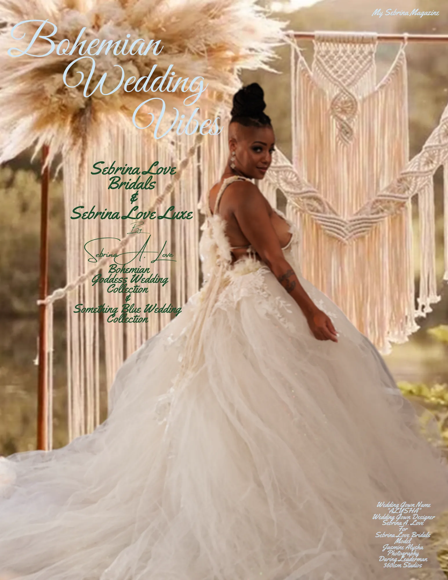 "ALYSHA" Ivory Macrame, Tulle & Lace Wedding Ballgown Set