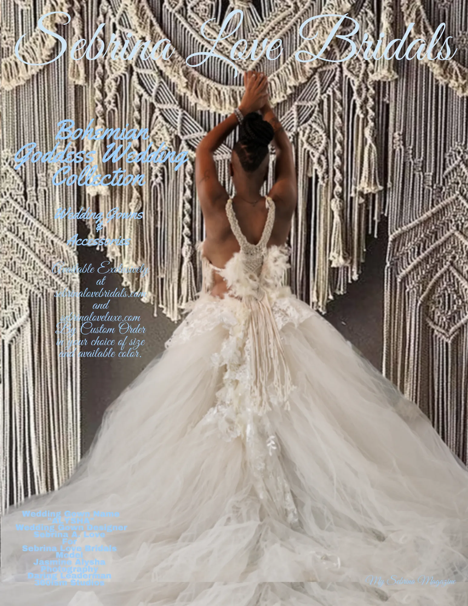 "ALYSHA" Ivory Macrame, Tulle & Lace Wedding Ballgown Set