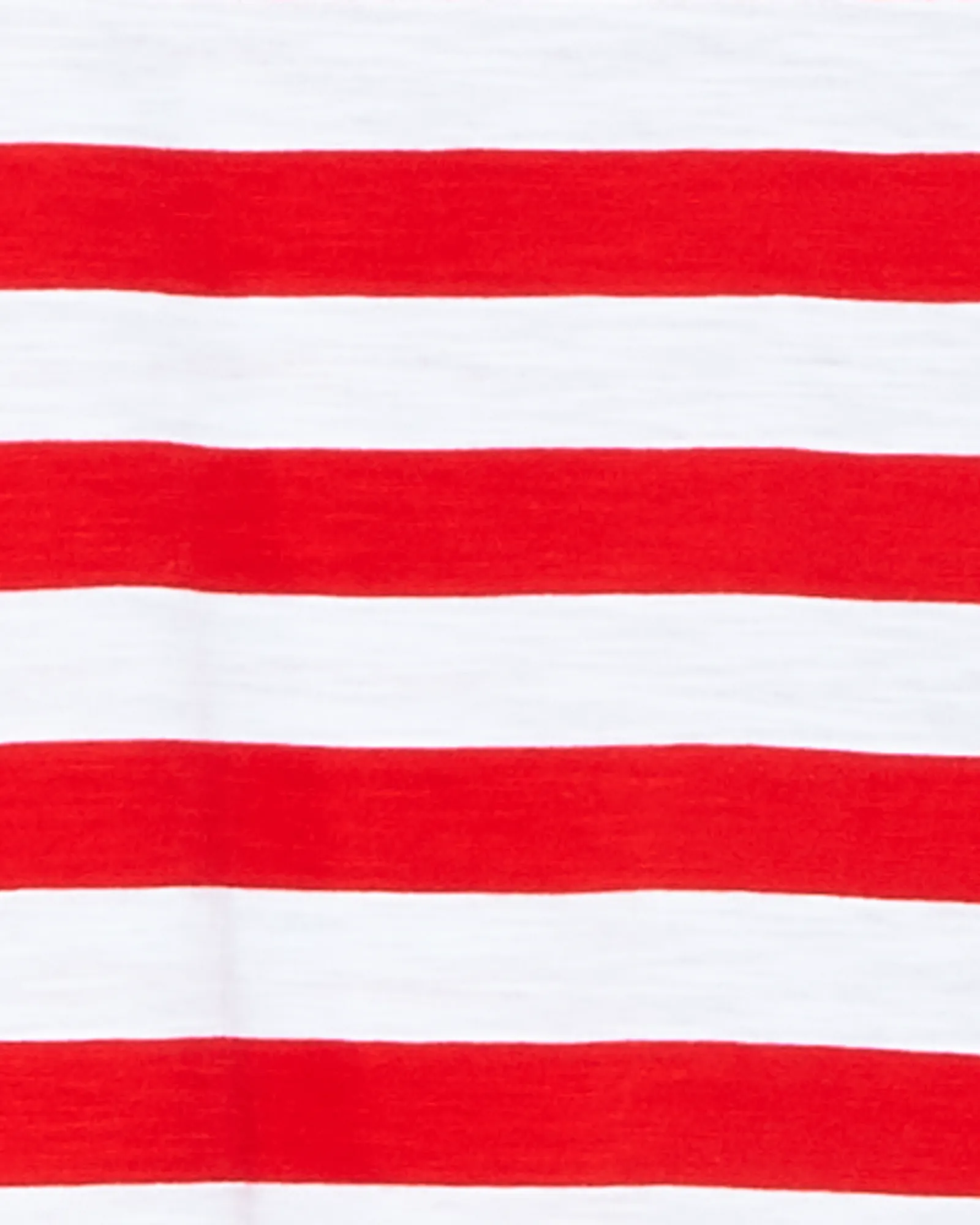 Rachel Crew Neck Cotton Stripe Top | Red / White