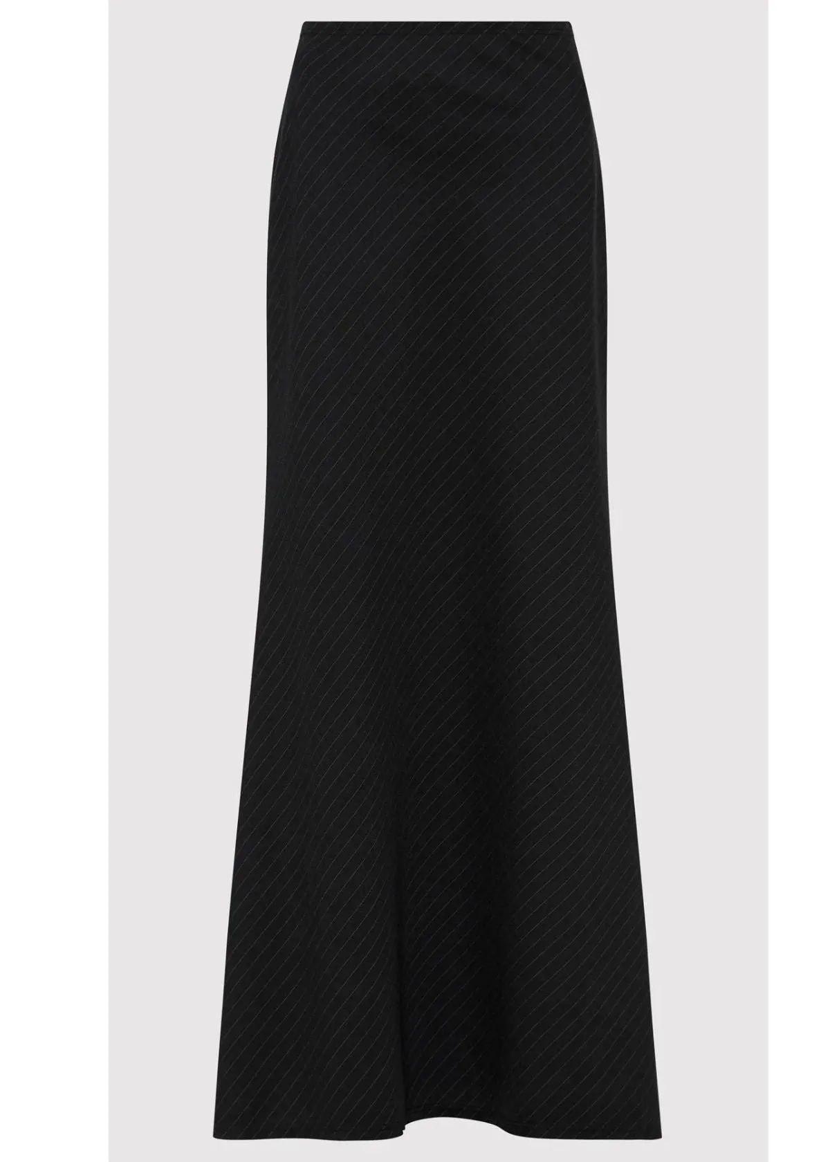 ST. AGNI Pinstripe Maxi Skirt - Black