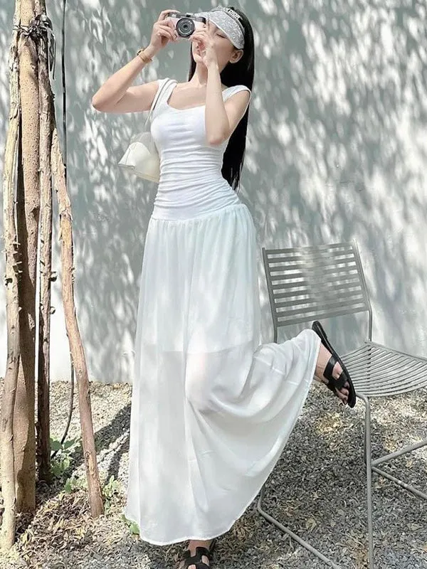 TastyHottie - Black Scoop Neck Bodycon Maxi Dress