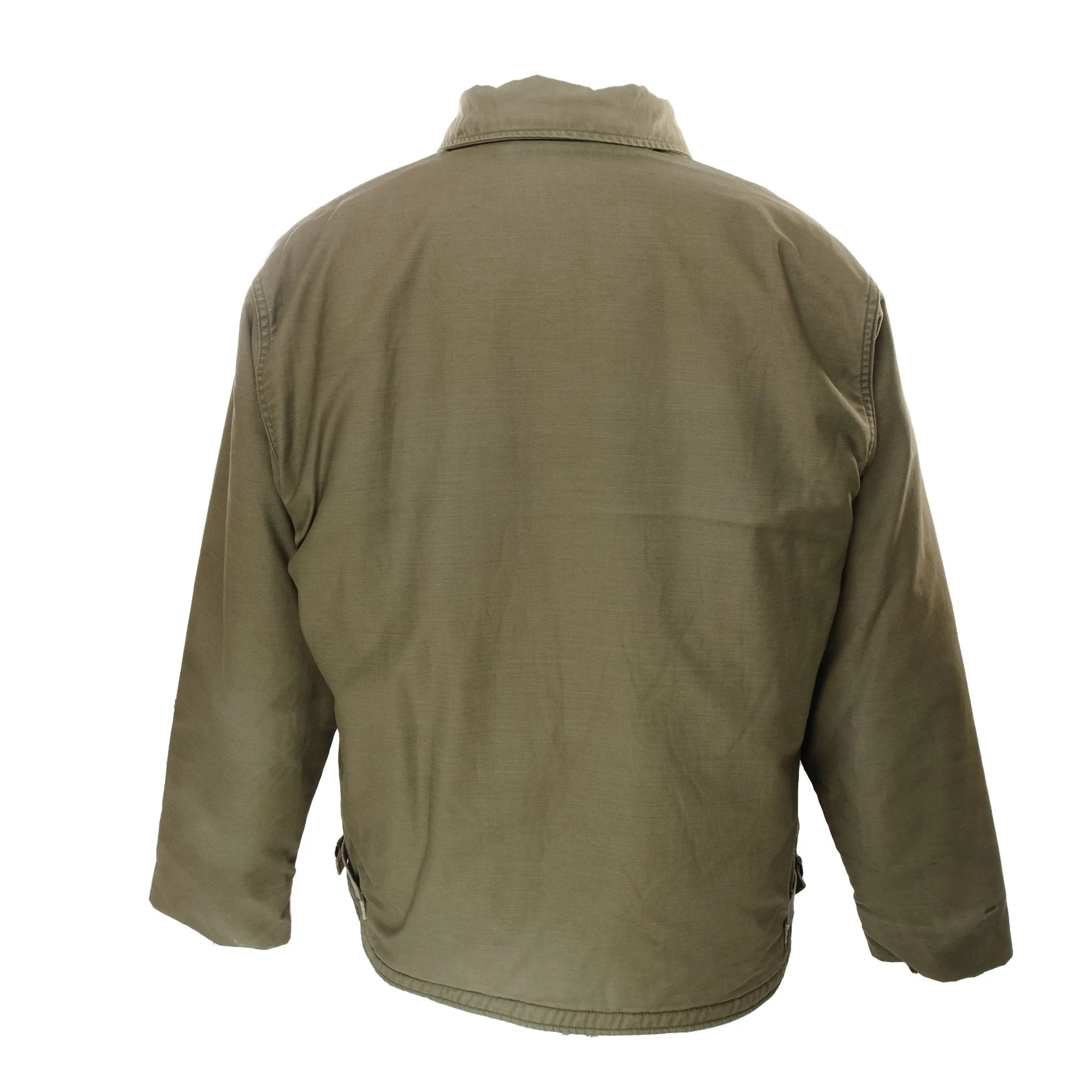 VINTAGE USN US NAVY A-2 A2 DECK JACKET COLD WEATHER 1982 WAR SIZE XL
