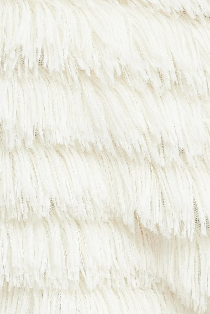 White Shag Faux Fur Jacket