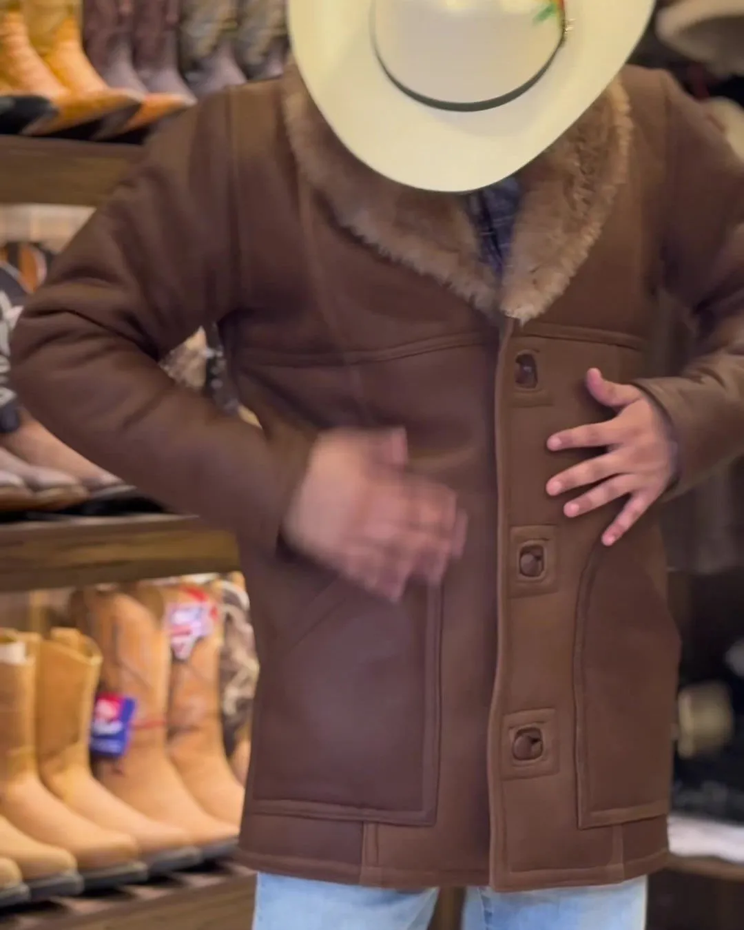 Winter premium cashmere cowboy jacket