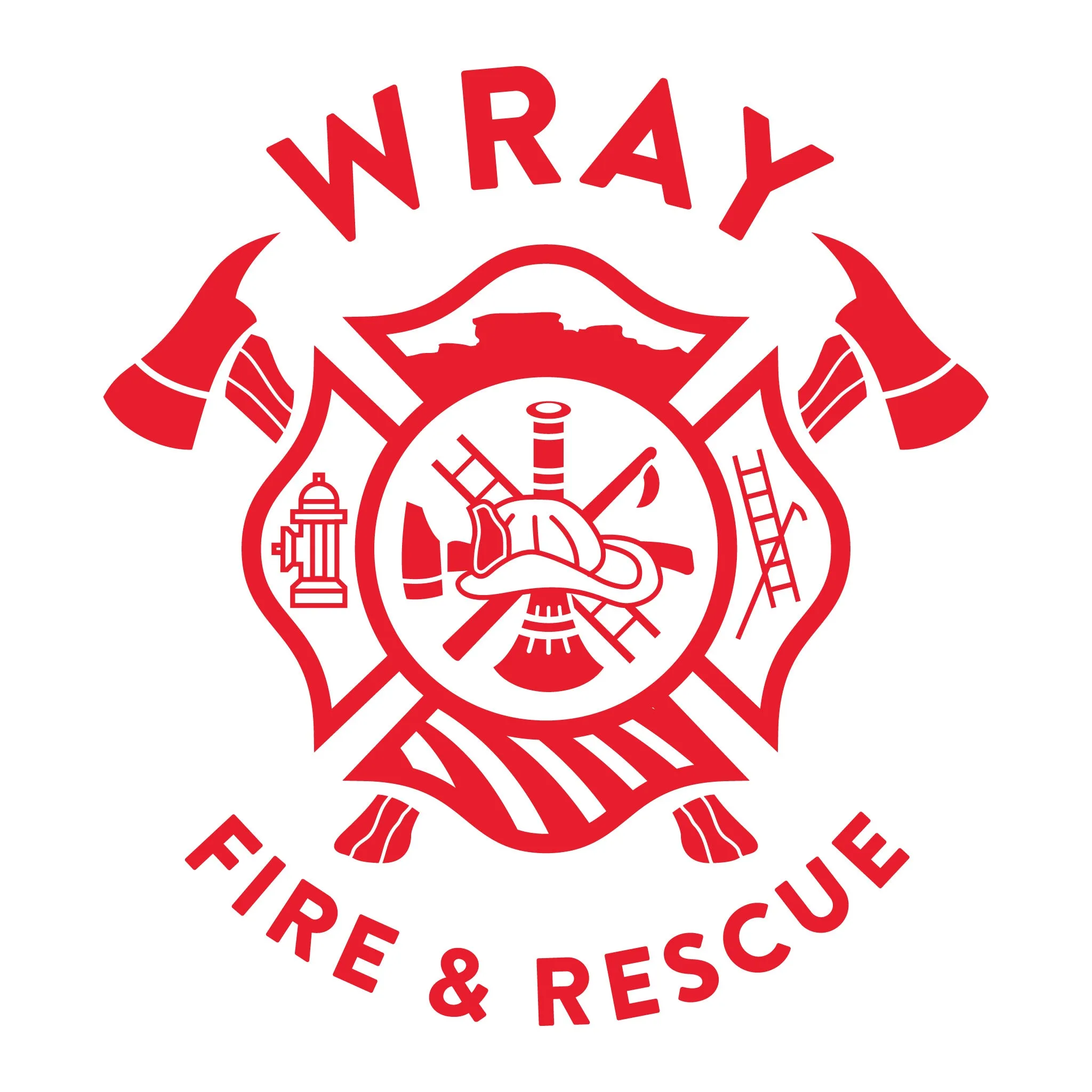 [WRAY FIRE & RESCUE] Utility Shirt [WHT/RED]